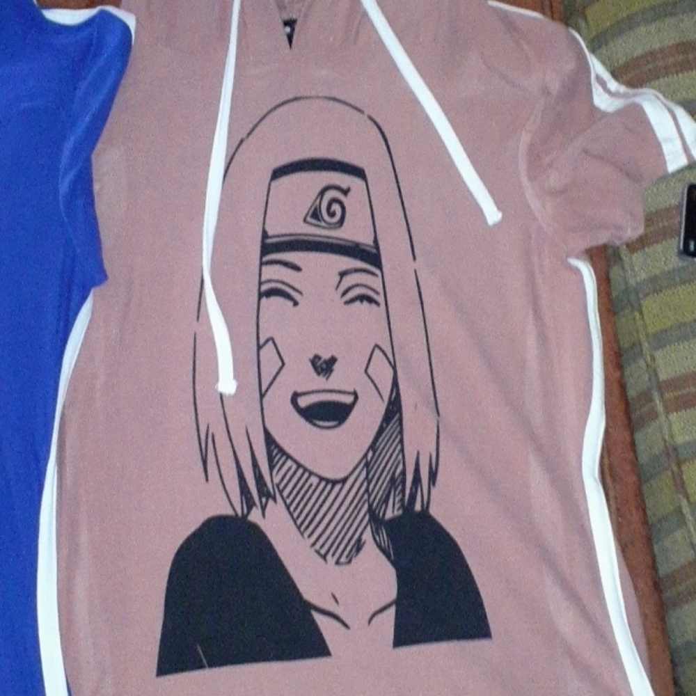 Pink sleeves hoodie dress